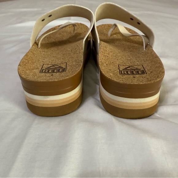 Women's Reef Cushion Sol Hi Platform Sandals Size 8 Ivory Platform Casual Beach - Picture 5 of 9